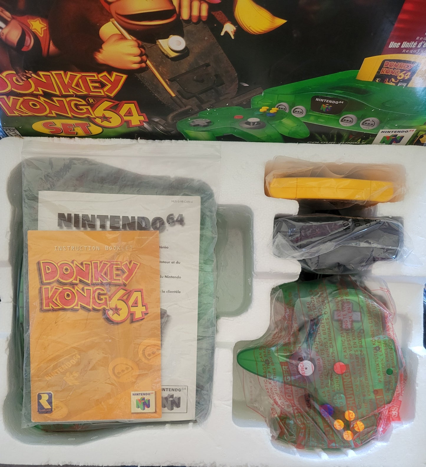 N64 Donkey Kong 64' Edition (Early Release) Nintendo 64 System ● OPEN BOX ● FACTORY PLASTIC ● IMMACULATE CONDITION