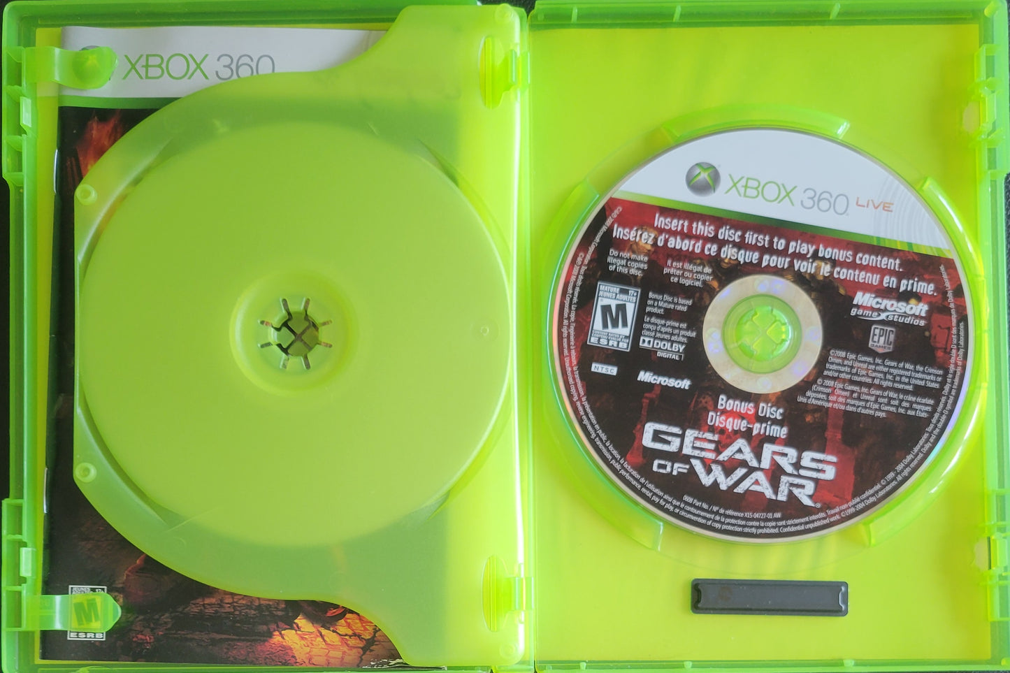 Gears Of War + Bonus Disc Promo - (CIB) - Microsoft XBOX 360 - Pre-Owned Like New CLEAN DISC