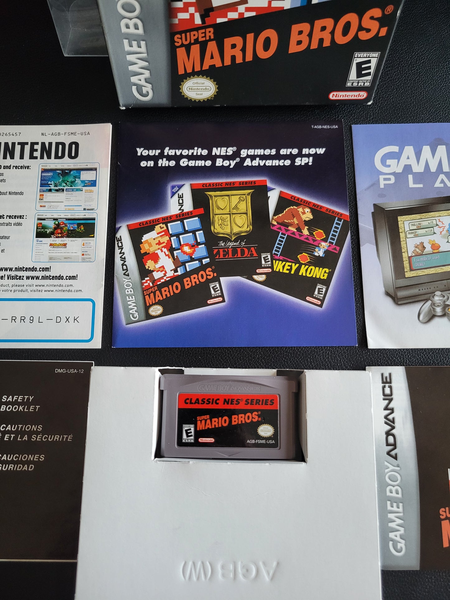 Super Mario Bros (CIB) Classic NES Series 2004 (VG) - GAMEBOY ADVANCE GBA + Protector