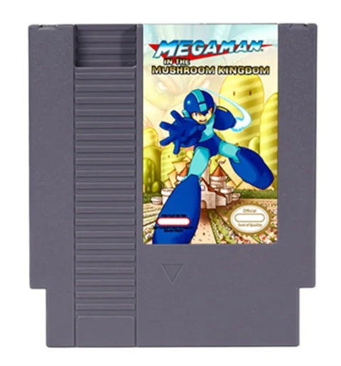 MEGA MAN In The Mushroom Kingdom - NES -(Nintendo Entertainment System 1983) 72 Pin 8 Bit Video Game Cartridge