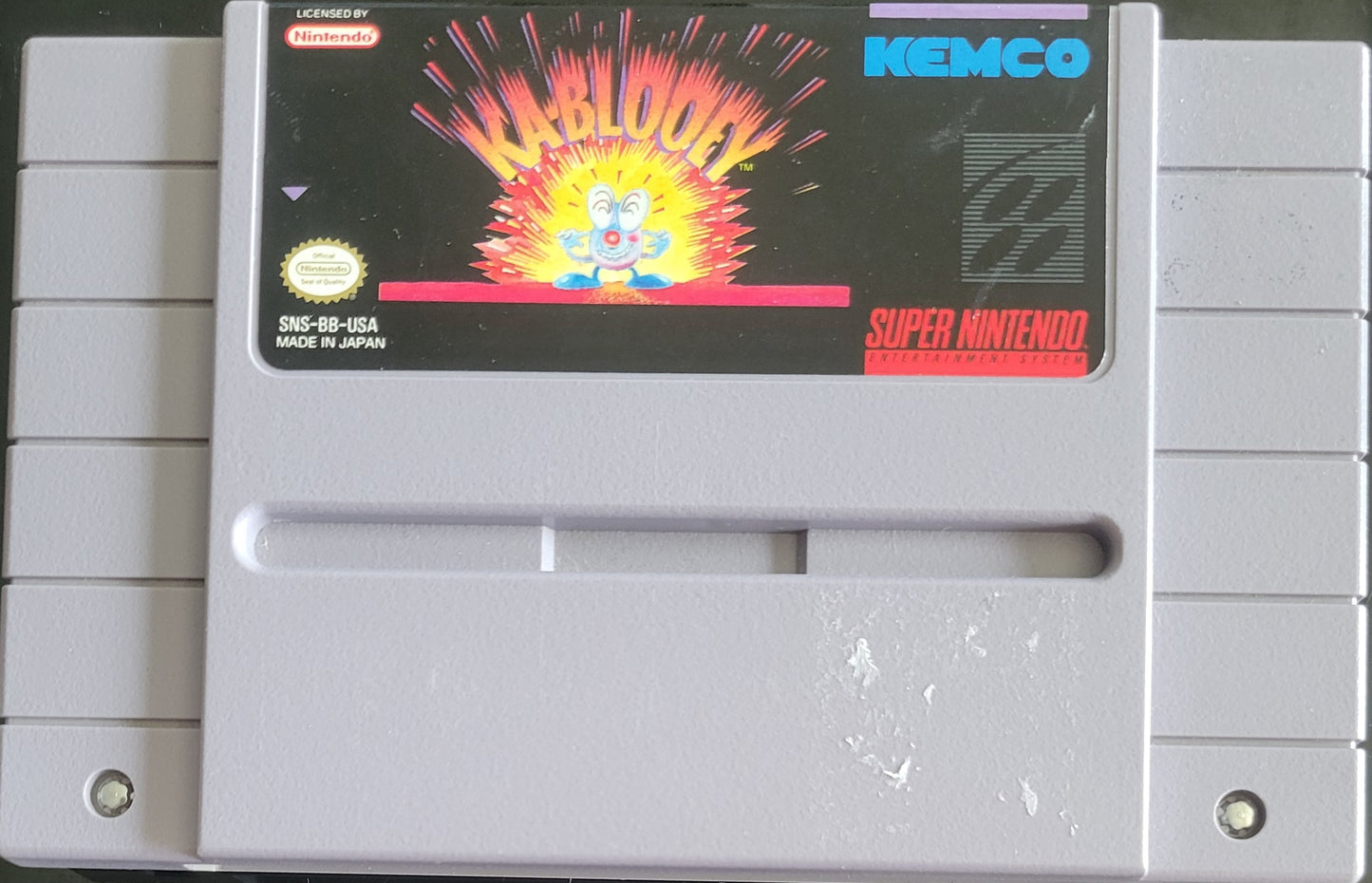 Ka-Blooey - Authentic SNES - Super Nintendo Ent. System 1994 NTSC Cartridge + Protector