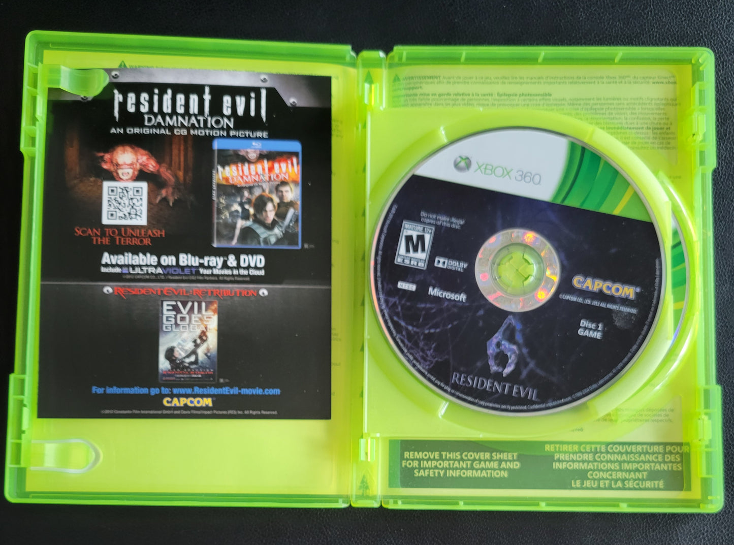 Resident Evil 6 - Microsoft XBOX 360 - MINT CIB Pre-Owned Great Shape Tested & Working