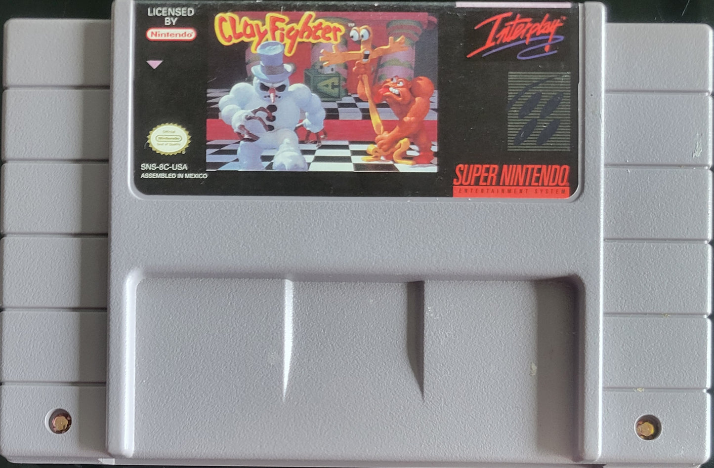 Clayfighter - Authentic SNES - Super Nintendo Ent. System 1993 NTSC Cartridge + Protector