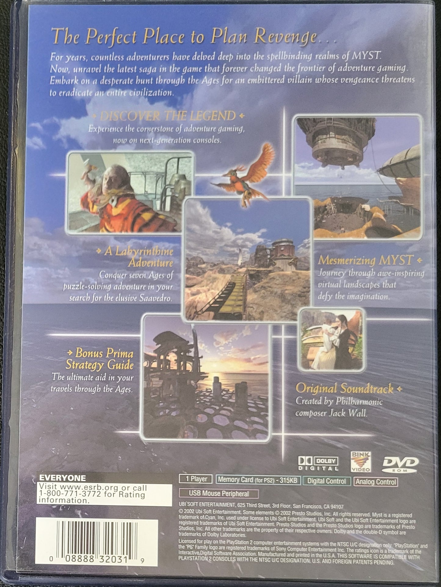 Myst 3: EXILE The Perfect Place To Plan Revenge - Sony PlayStation 2 PS2 (CIB) Pre-Owned Tested & Working Great Shape!