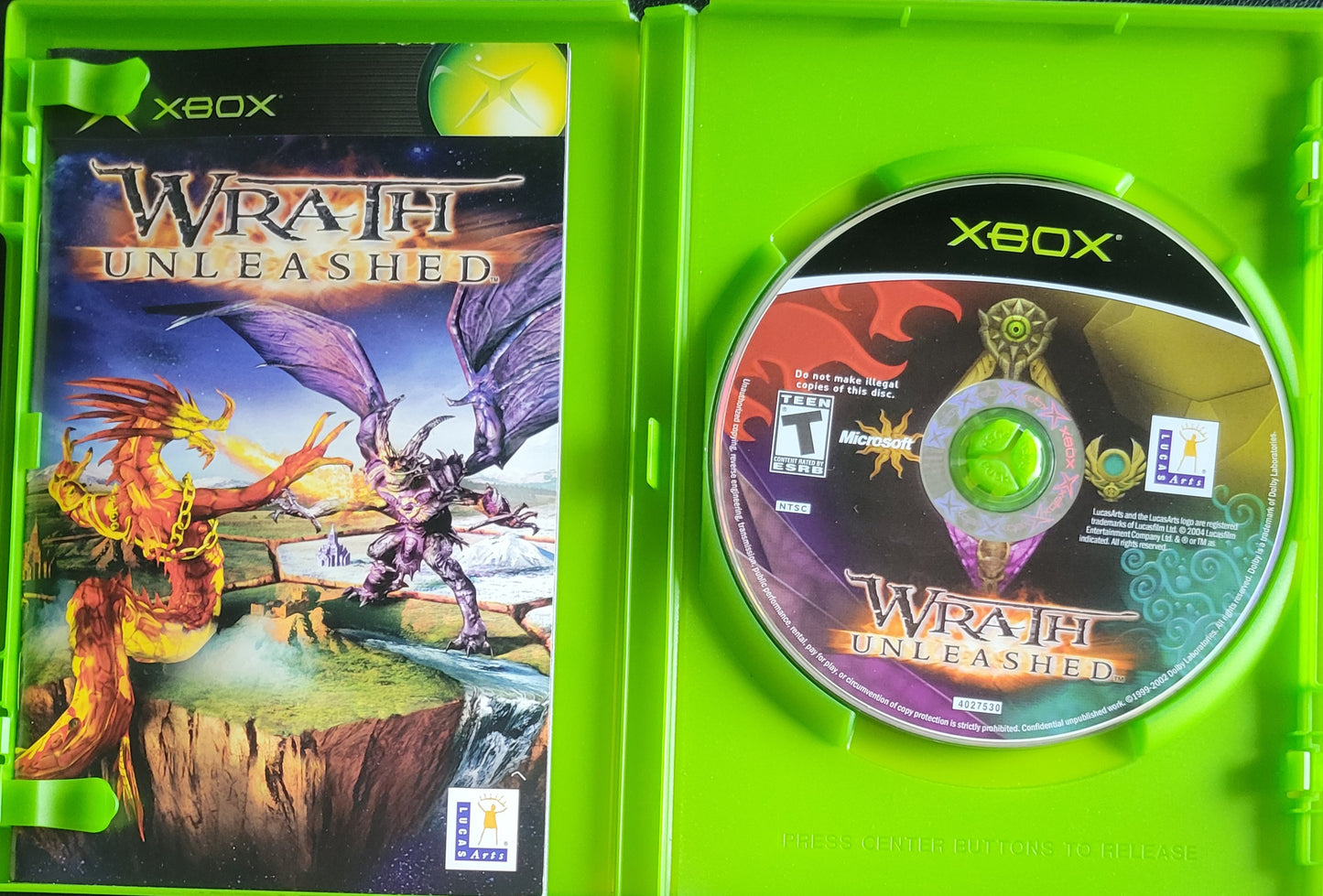 Wrath Unleashed (CIB) OG Microsoft XBOX Pre-Owned Great Shape Tested & Working CLEAN DISC