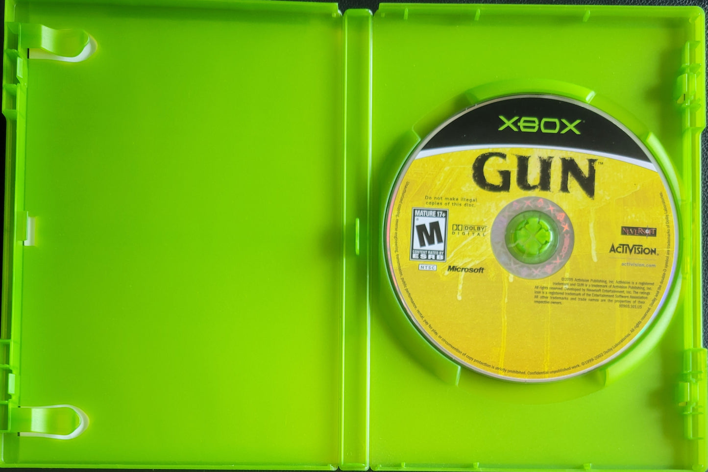 Gun - (CWB) OG Microsoft XBOX Pre-Owned Great Shape Tested & Working CLEAN DISC