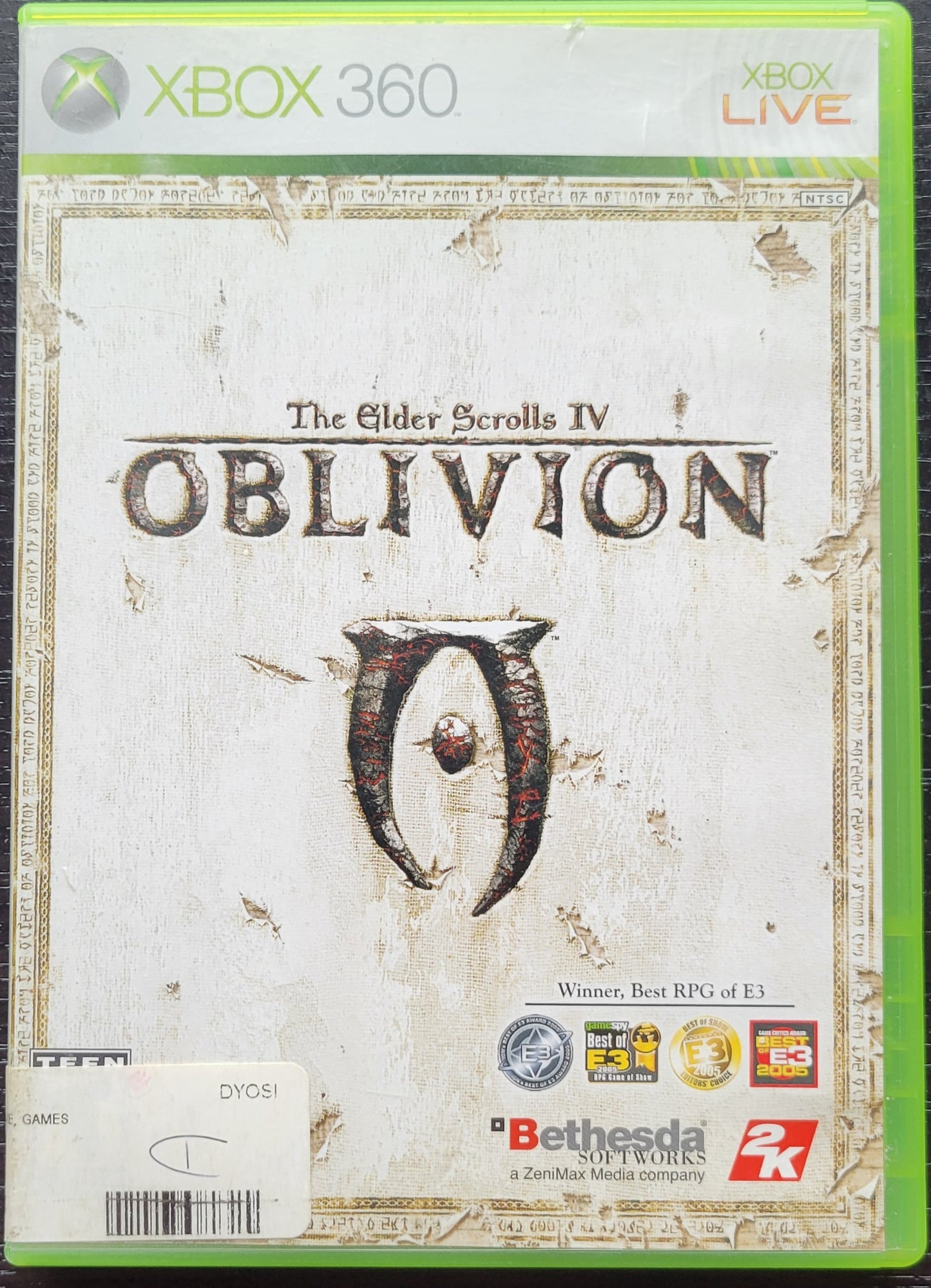 OBLIVION: The Elder Scrolls IV + MAP POSTER - Microsoft XBOX 360 - CIB Pre-Owned Great Shape!