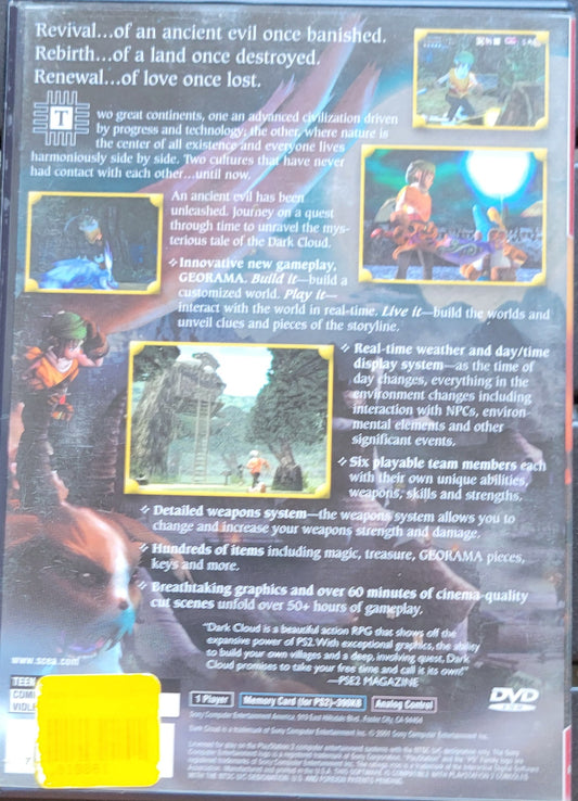 DARK CLOUD - Sony PlayStation 2 PS2 - RE-Sealed Like NEW