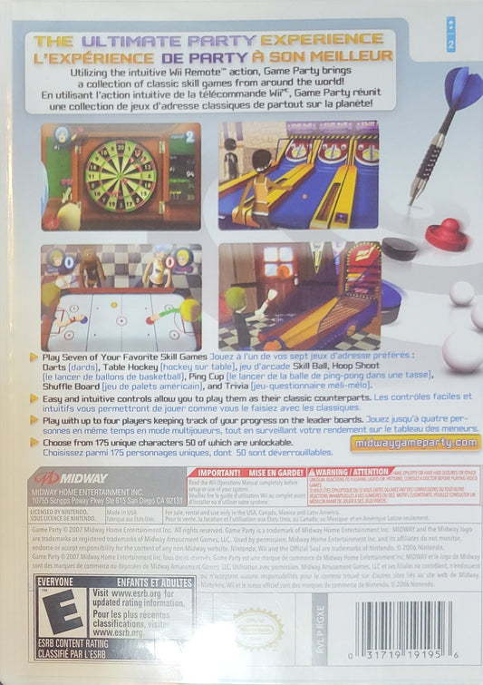 Game Party – 2007 Nintendo Wii CIB Re-Sealed Clean Disc