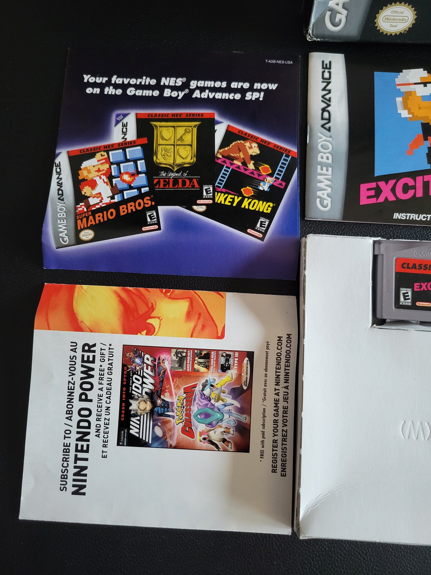 EXCITEBIKE (CIB) Classic NES Series 2004 (VG) - GAMEBOY ADVANCE GBA + Protector