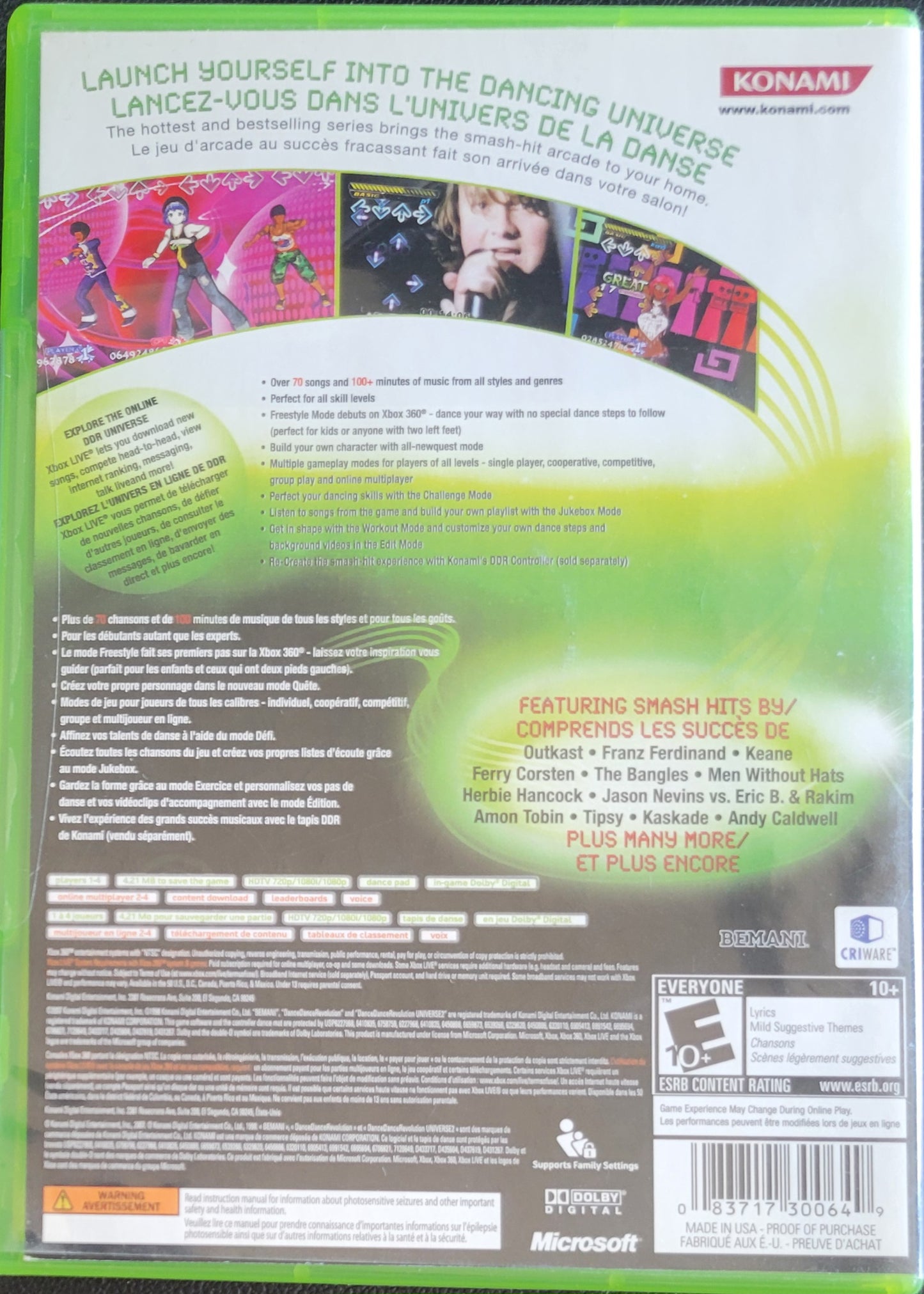 Dance Dance Revolution Universe 2 - (CIB) - Microsoft XBOX 360 - Pre-Owned Like New CLEAN DISC