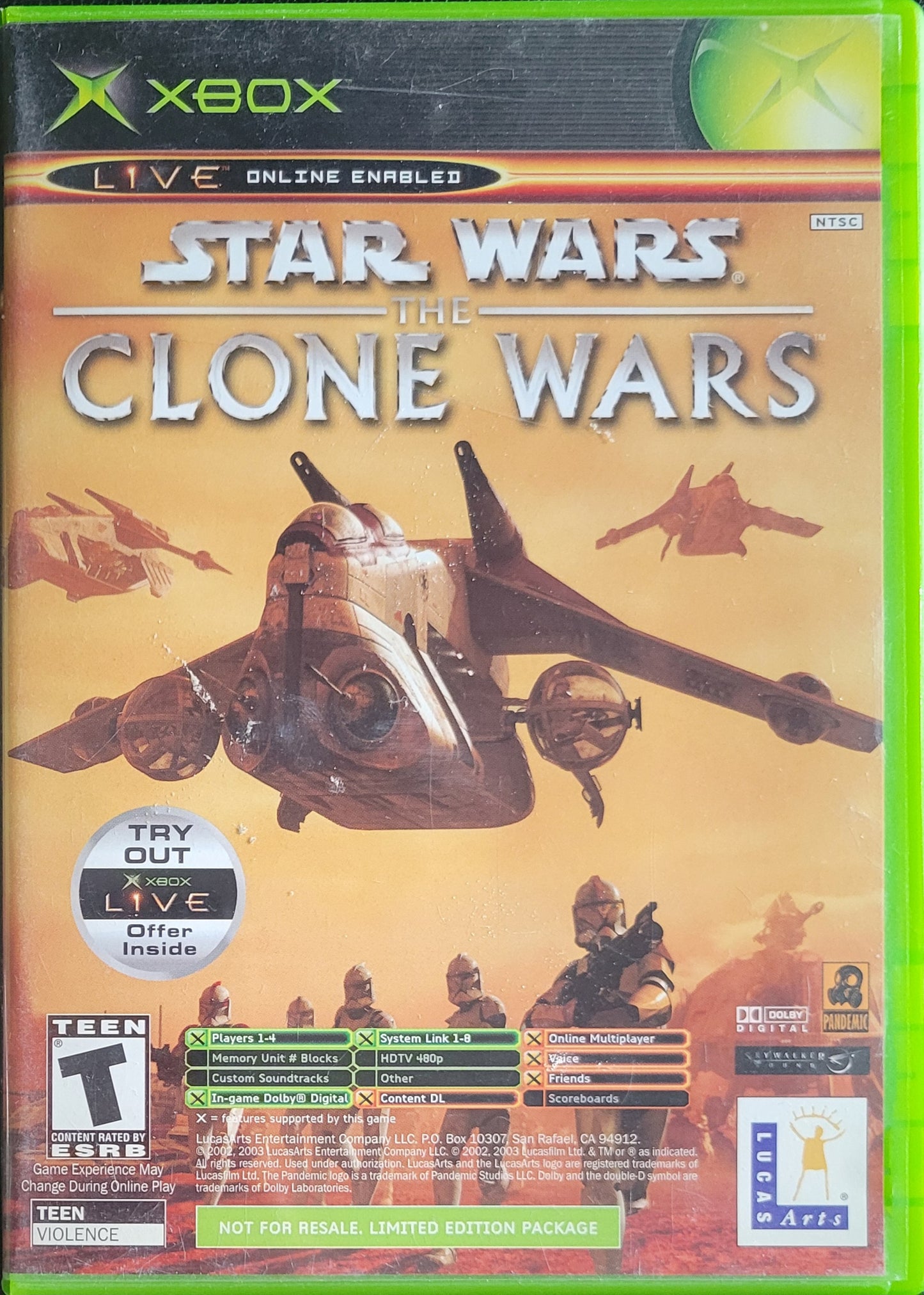 Tetris Worlds + Star Wars Clone Wars - (CIB) OG Microsoft XBOX Pre-Owned Great Shape Tested & Working CLEAN DISC
