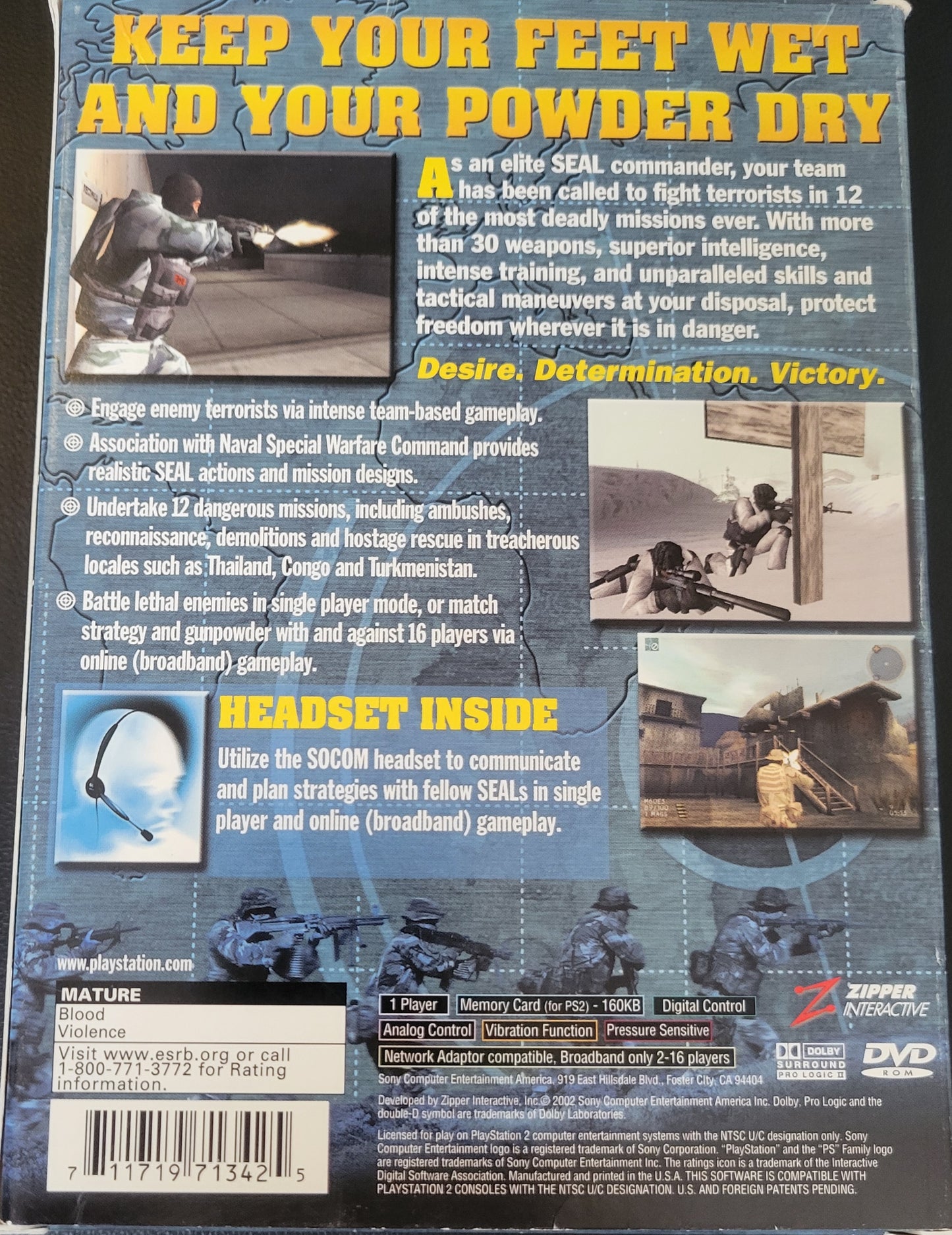 SOCOM U.S. Navy Seals Box Set - Sony PlayStation 2 PS2 Pre-Owned Tested & Working Great Shape!