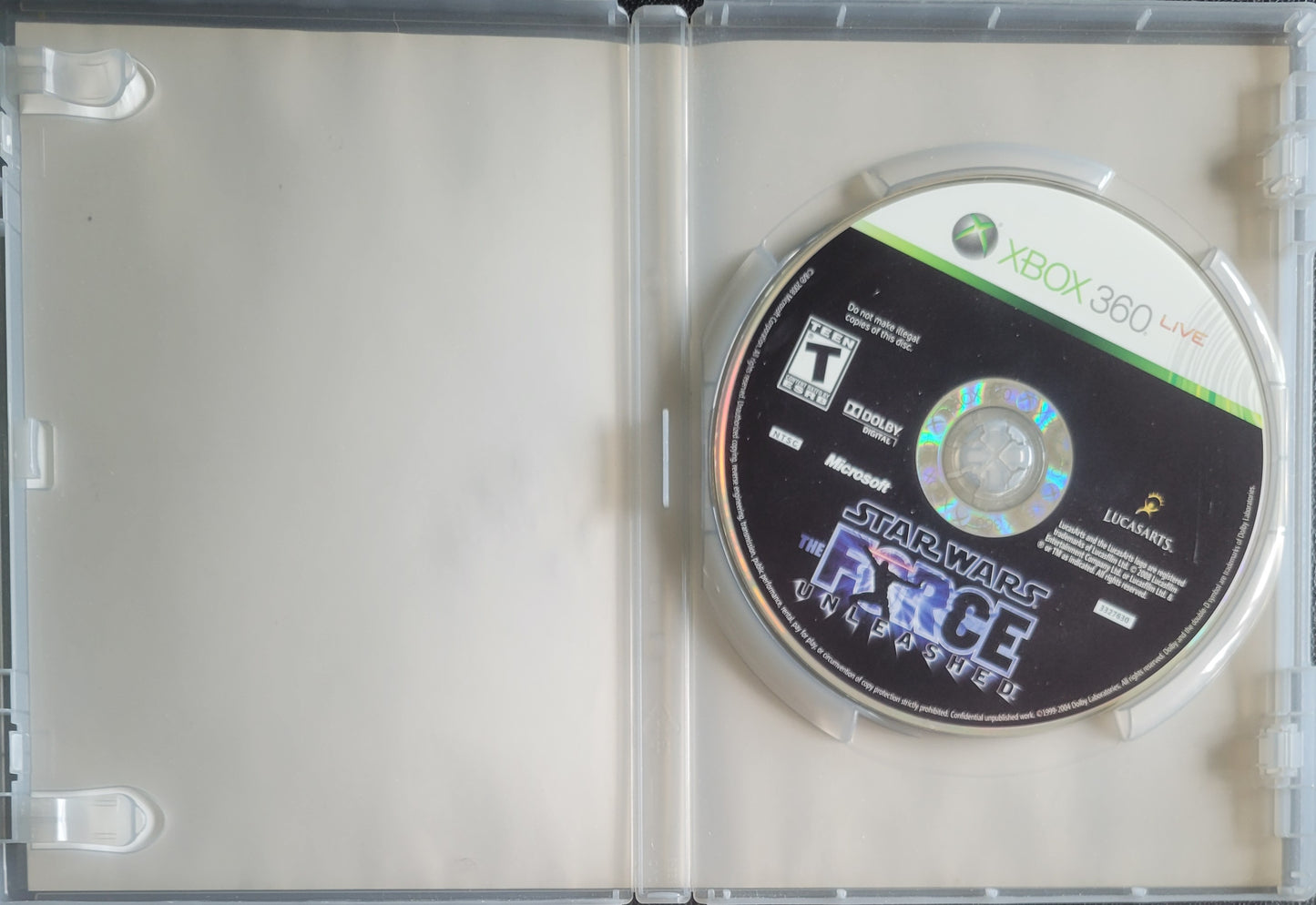Star Wars Force Unleashed *Platinum Hits* - (CIB) - Microsoft XBOX 360 - Pre-Owned Like New CLEAN DISC