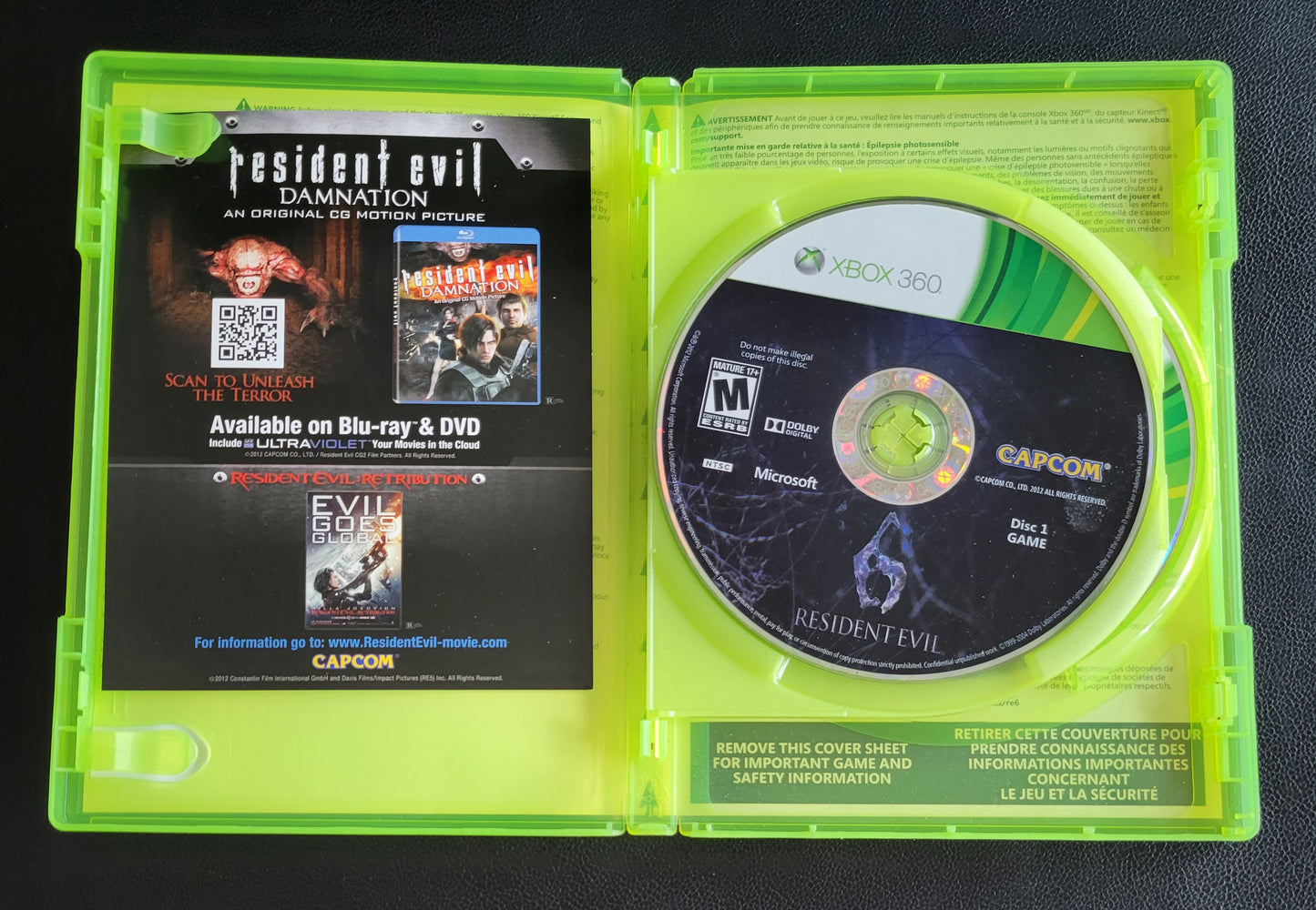 Resident Evil 6 - Microsoft XBOX 360 - MINT CIB Pre-Owned Great Shape Tested & Working