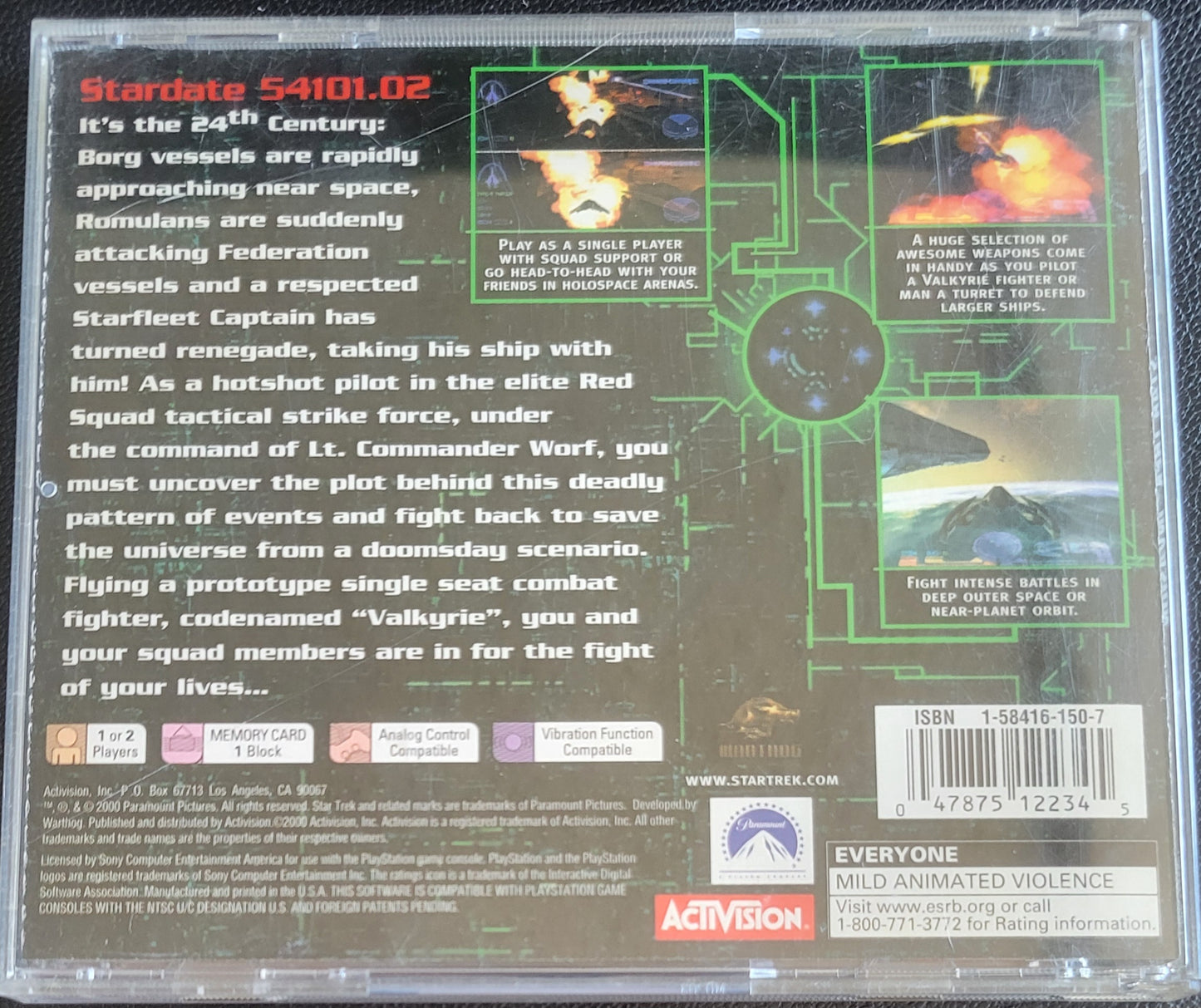 Star Trek Invasion - (2000) Sony PlayStation 1 PS1 Complete in Box (CIB) - LIKE NEW