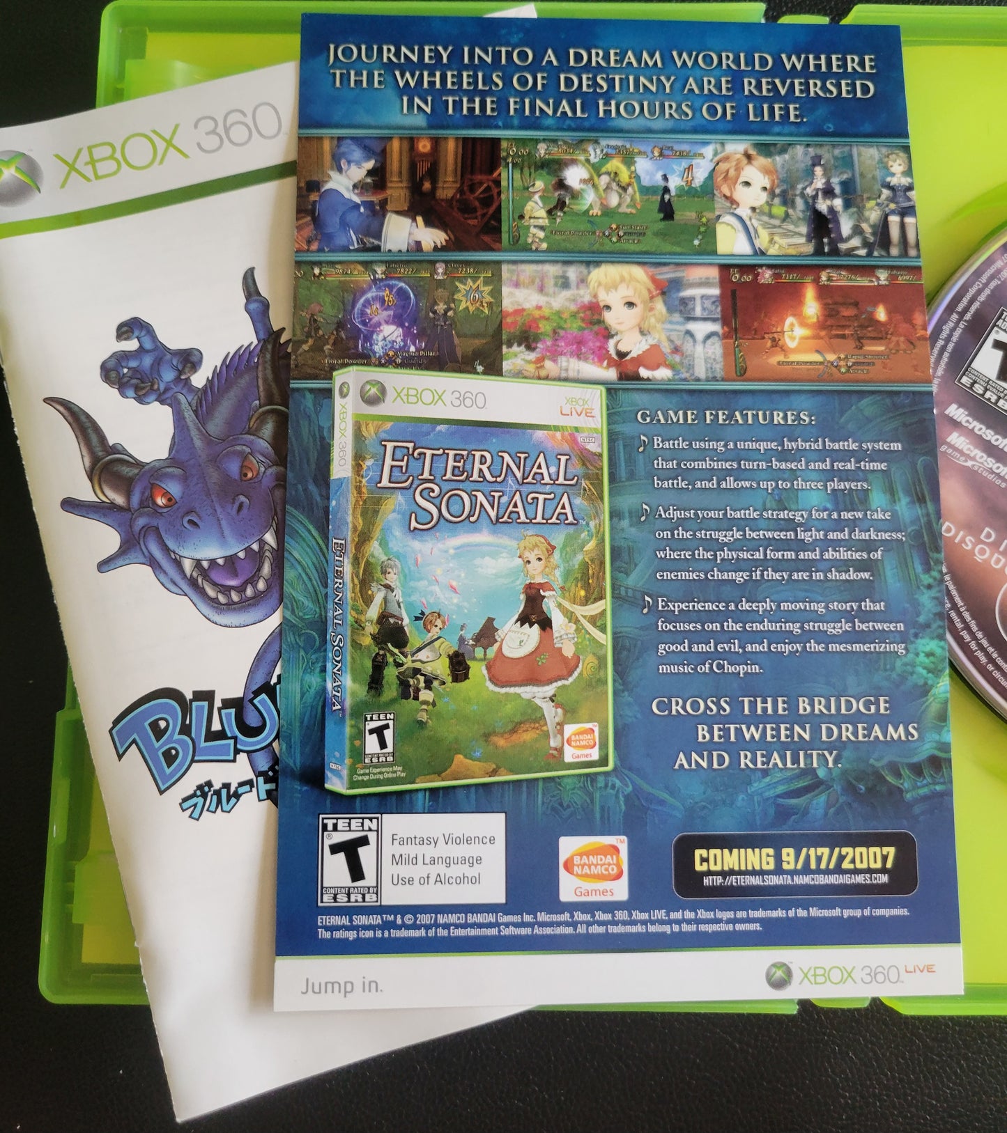 Blue Dragon - (CIB) - Microsoft XBOX 360 - Pre-Owned Like New CLEAN DISC