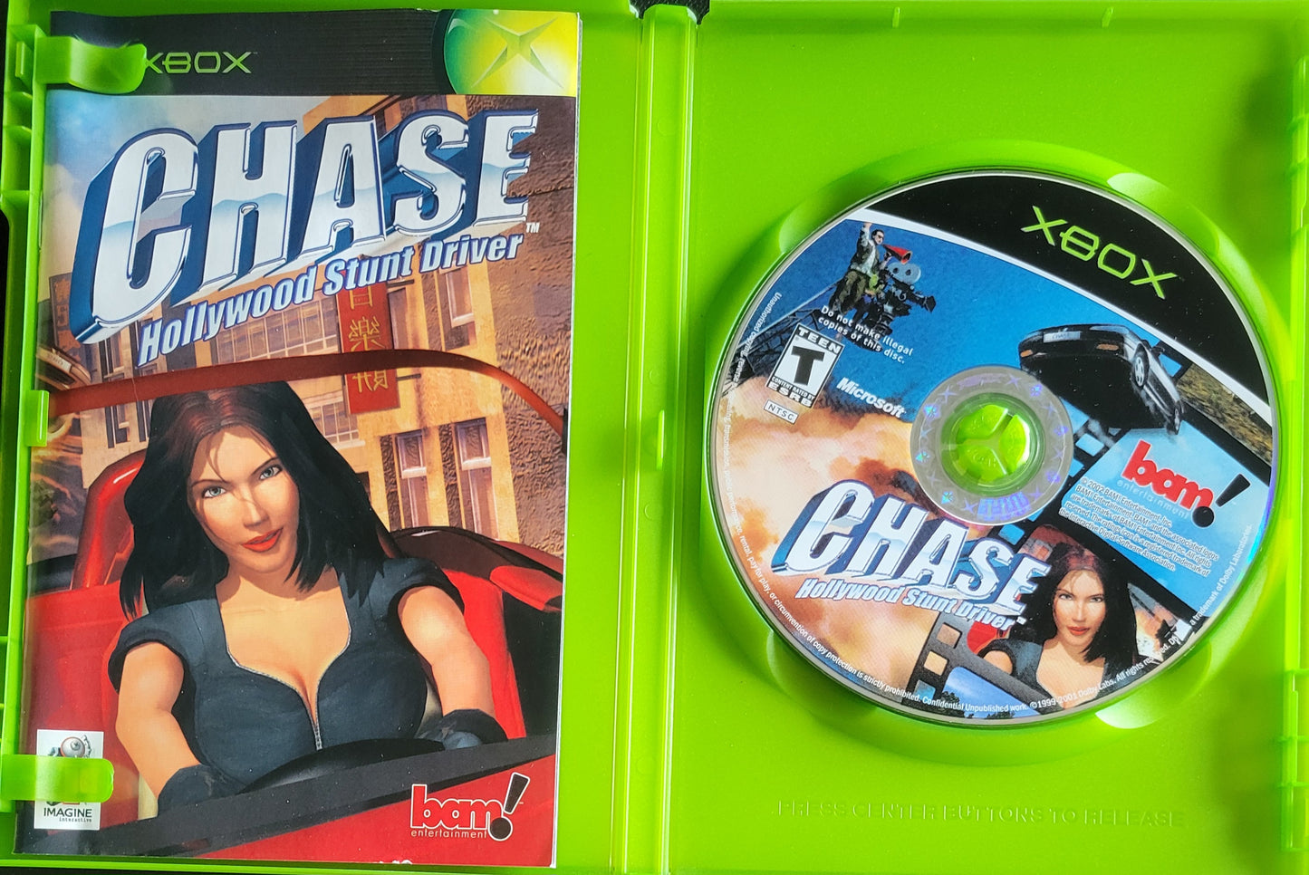 Chase Holywood Stunt Driver (CIB) OG Microsoft XBOX Pre-Owned Great Shape Tested & Working CLEAN DISC