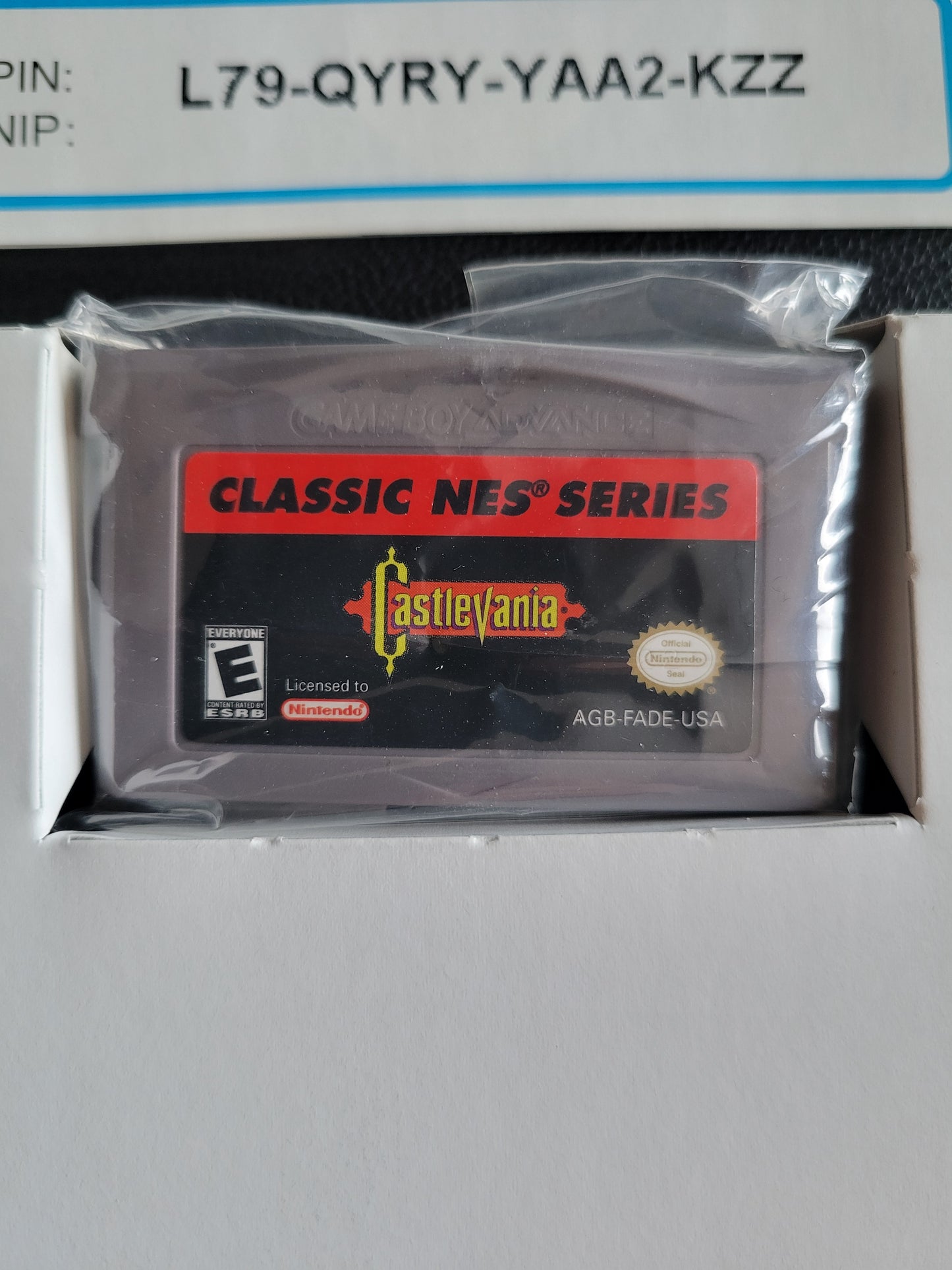 CASTLEVANIA (CIB Factory Plastic)! Classic NES Series 2004 (VG) - GAMEBOY ADVANCE GBA + Protector