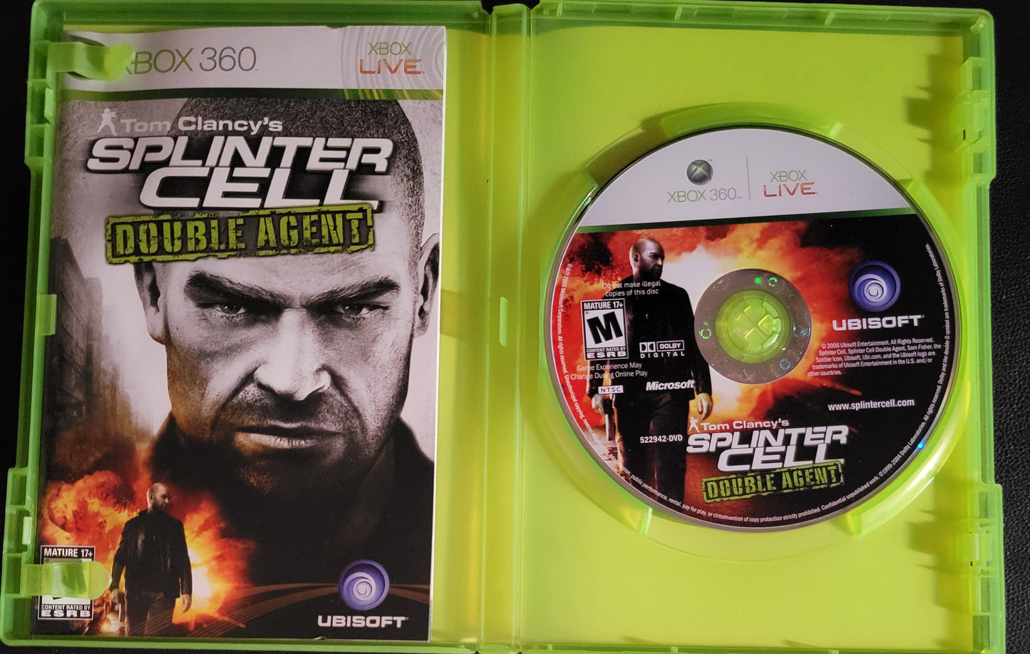 Splinter Cell: DOUBLE AGENT - Microsoft XBOX 360 - MINTY CIB Pre-Owned Great Shape Tested & Working