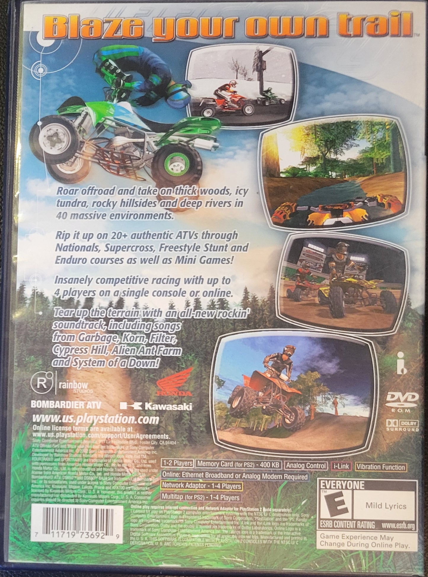 MINT ATV Offroad Fury 1 & 2 - Sony PlayStation 2 PS2 Pre-Owned Tested & Working Great Shape!
