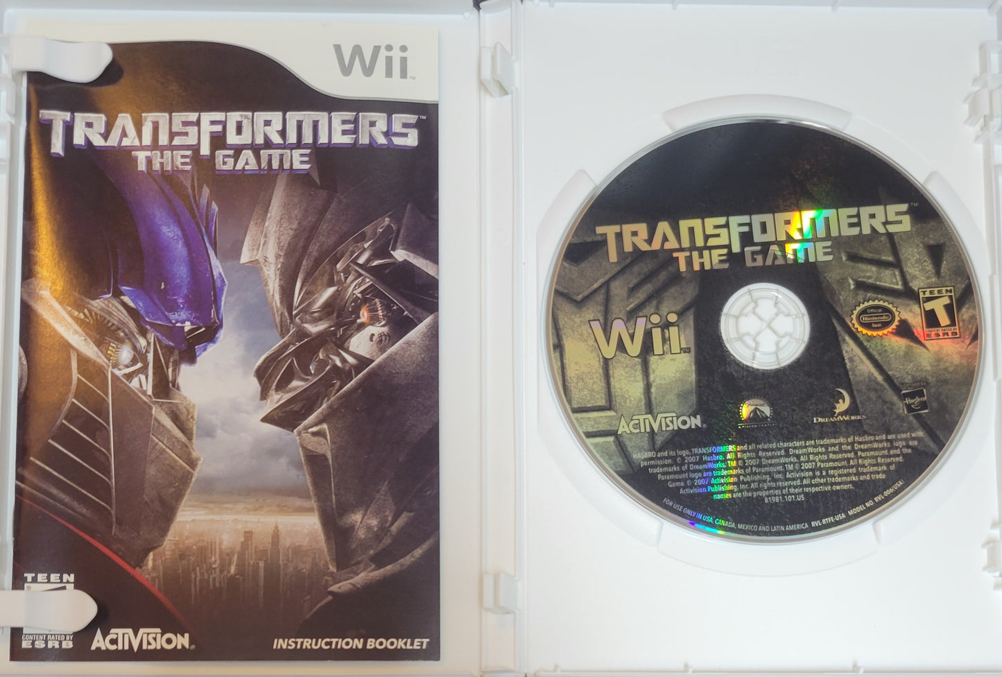 Transformers: The Game – 2007 Nintendo Wii CIB Re-Sealed Like New 