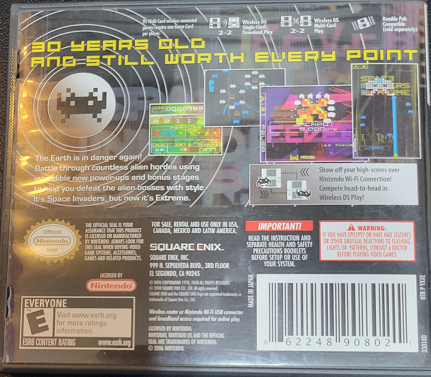 Authentic Space Invaders Extreme - CIB Nintendo DS (2008) - MINT