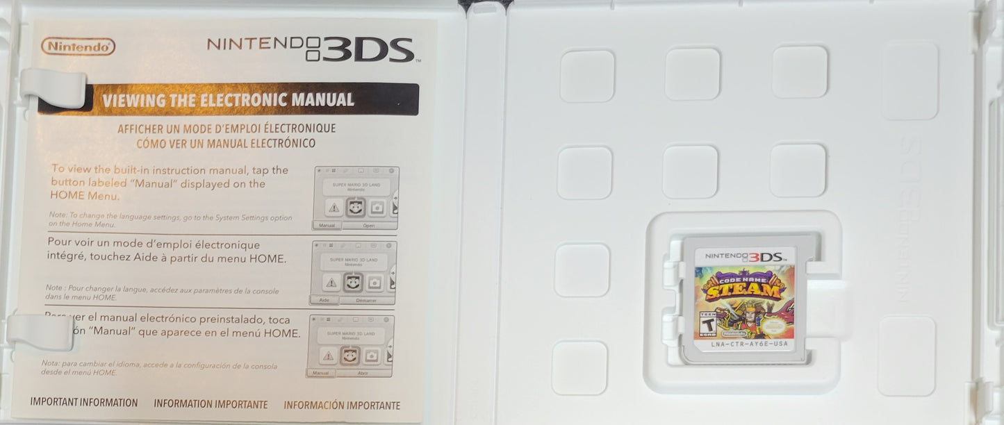 Code Name S.T.E.A.M - Nintendo 3DS (2015) - CIB Like New!