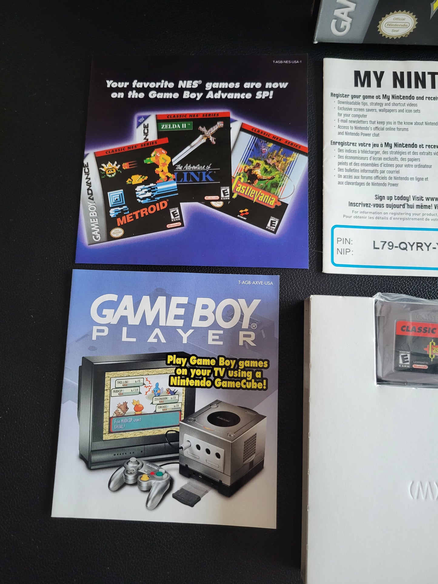 CASTLEVANIA (CIB Factory Plastic)! Classic NES Series 2004 (VG) - GAMEBOY ADVANCE GBA + Protector