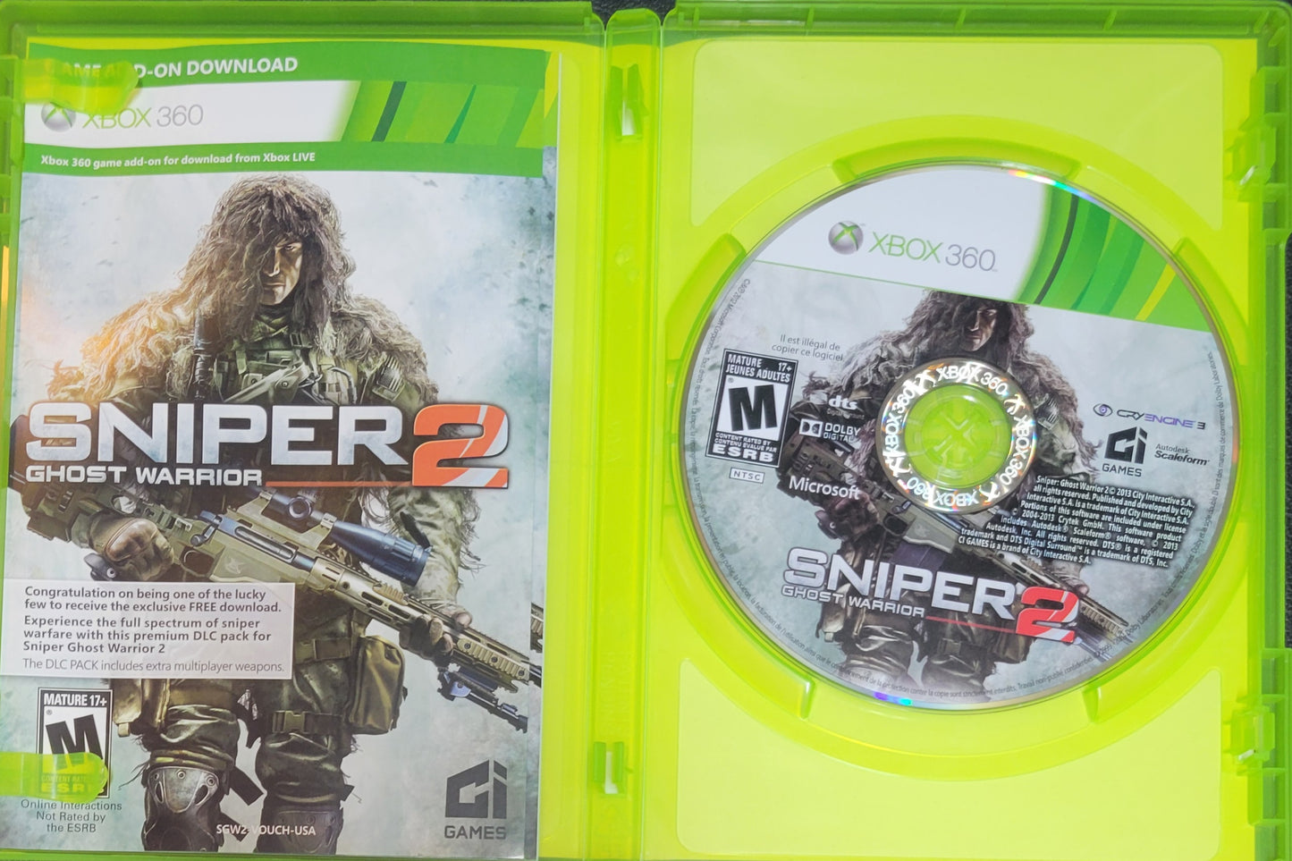 Sniper 2: Ghost Warrior – Microsoft Xbox 360 CIB – Clean Disc – RE-SEALED (2010)