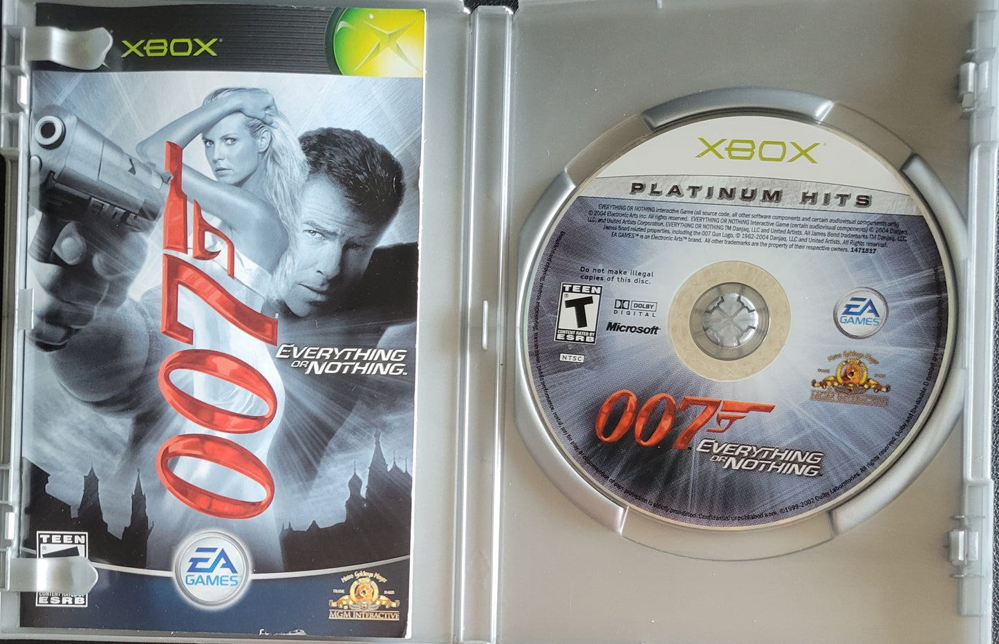 007 Everything Or Nothing *Platinum Hits* - (CIB) OG Microsoft XBOX Pre-Owned Great Shape Tested & Working CLEAN DISC