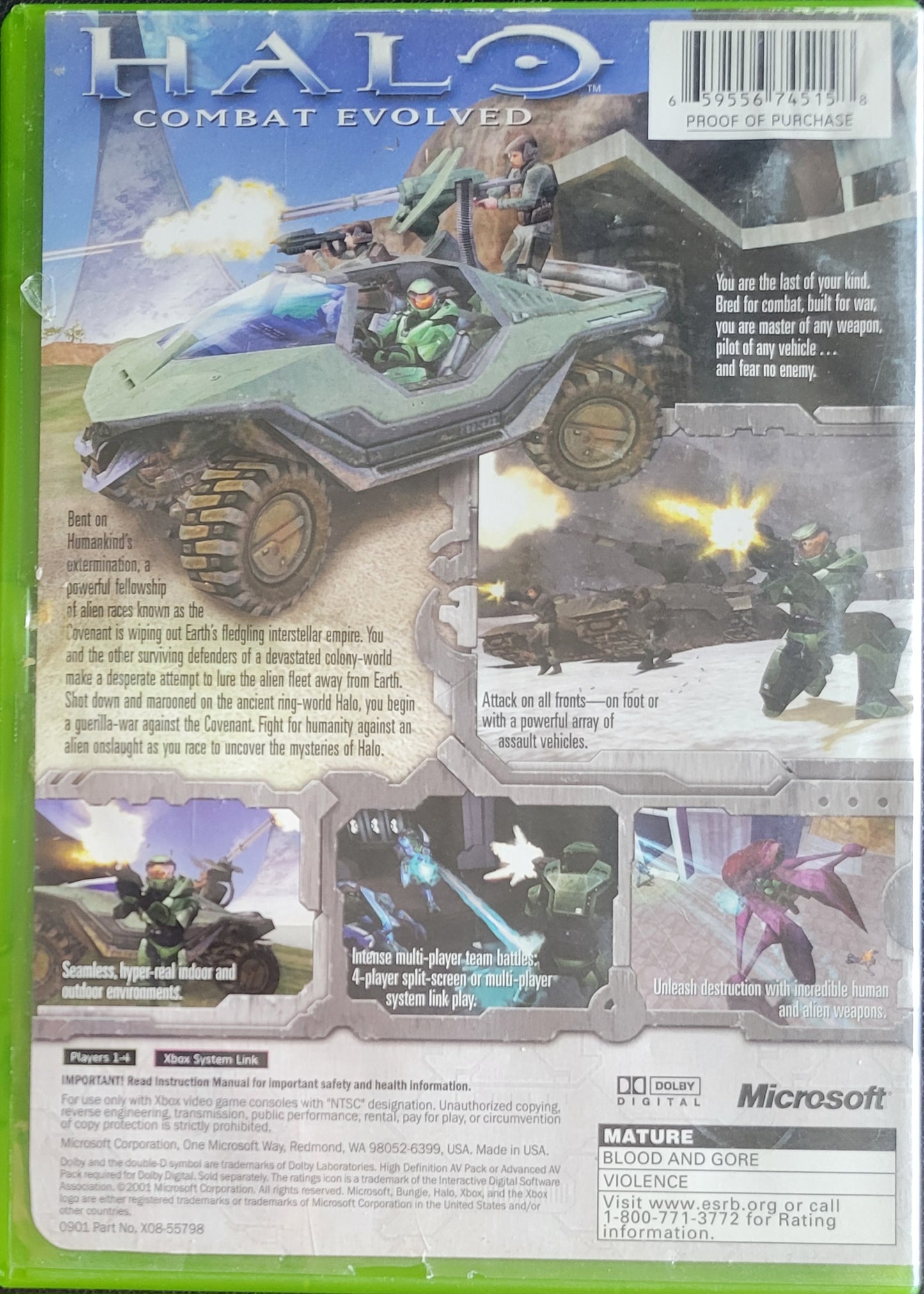 OG Halo Combat Evolved - Microsoft XBOX - CWB Pre-Owned Great Shape Tested & Working CLEAN DISC