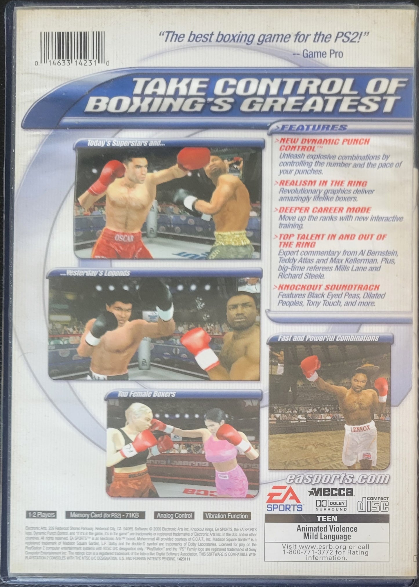 Knockout Kings 2001 - Sony PlayStation 2 PS2 (CIB) Pre-Owned Tested & Working Great Shape!