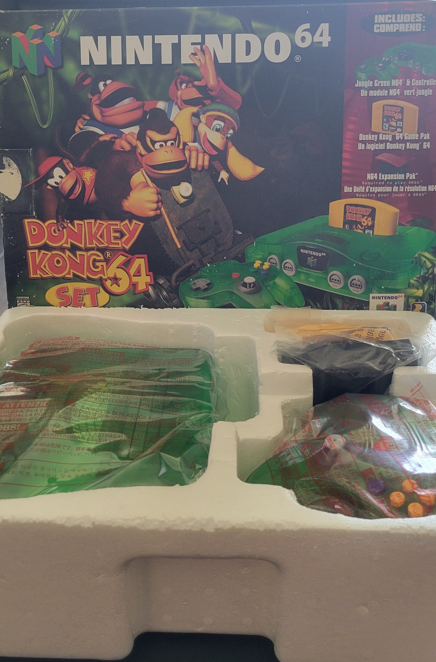 N64 Donkey Kong 64' Edition (Early Release) Nintendo 64 System ● OPEN BOX ● FACTORY PLASTIC ● IMMACULATE CONDITION