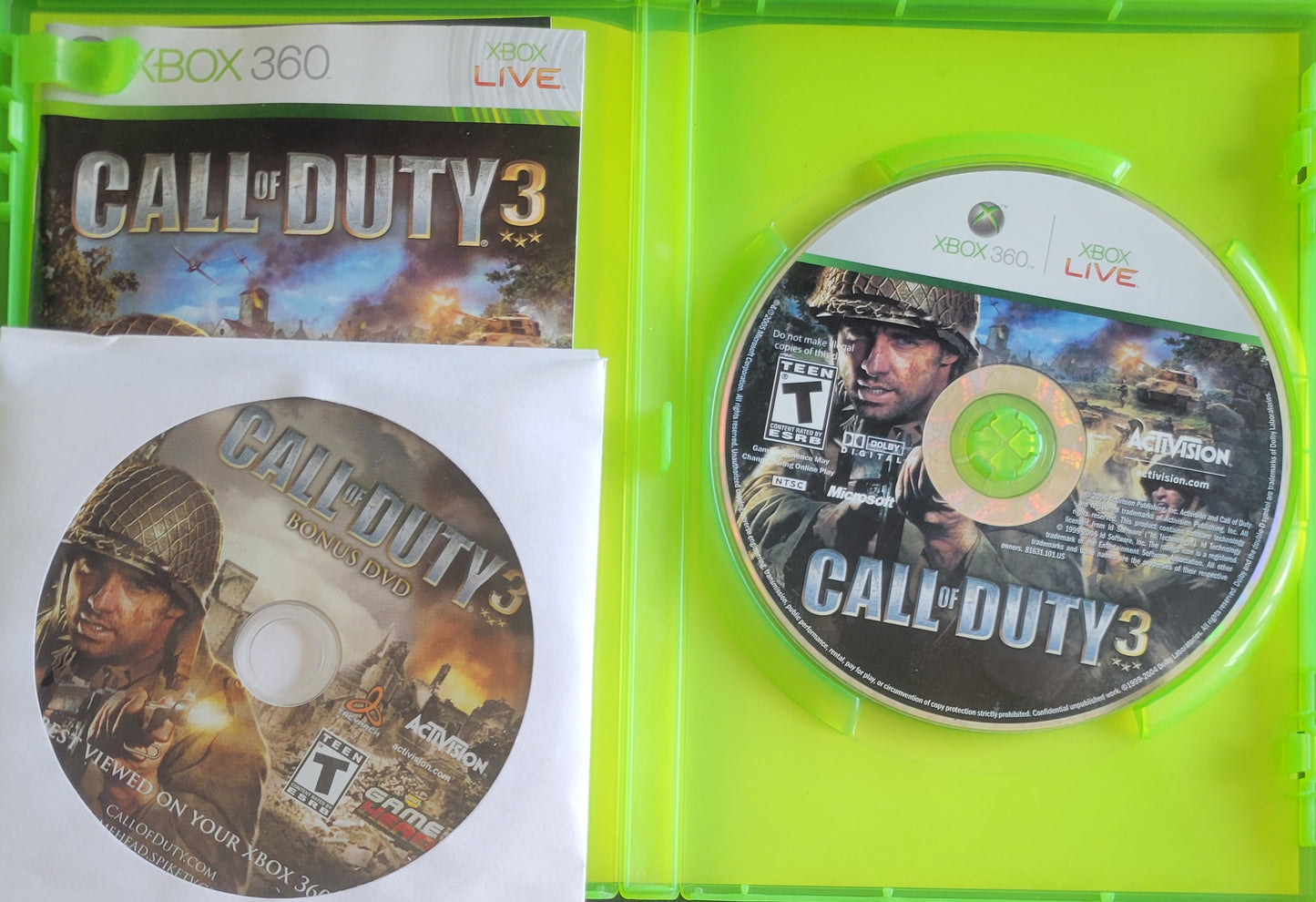 RARE Call Of Duty 3 Gold Edition! - (CIB) - Microsoft XBOX 360 - Pre-Owned Like New CLEAN DISC