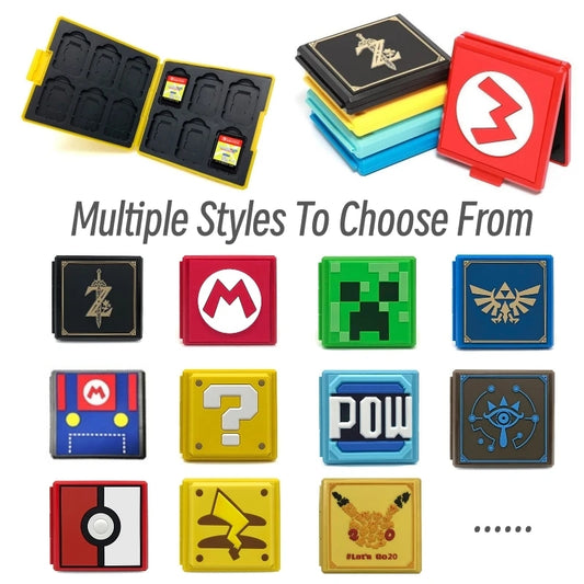 3D Pattern 12 In 1 Game Card Case For Switch Storage Box Game Cartridge Case For NS 11 Variations