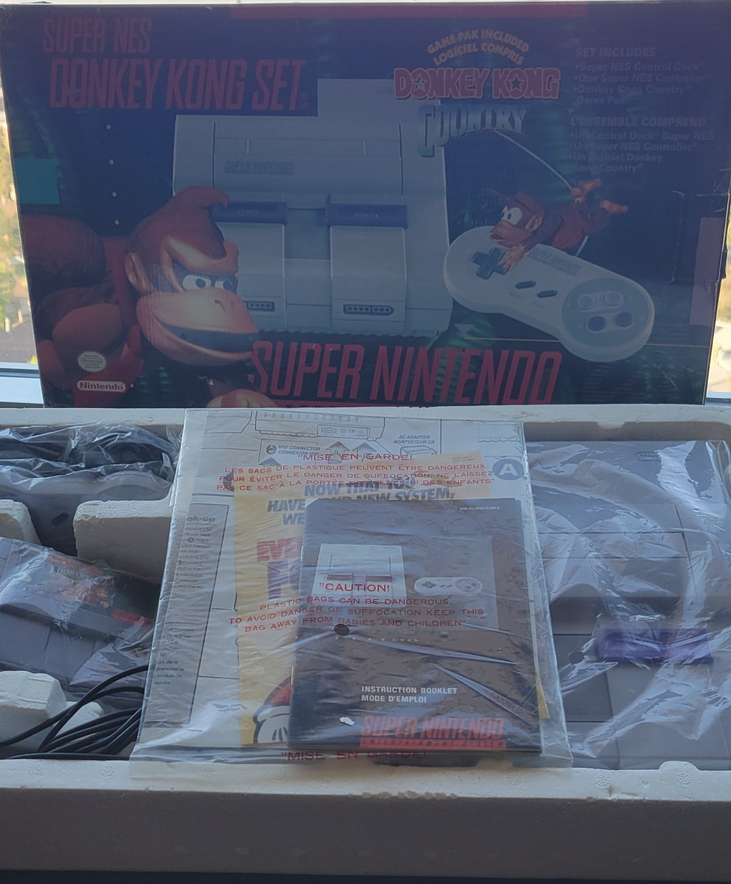 SNES Donkey Kong Country DKC Edition (Early Release) Super Nintendo Ent. System ● OPEN BOX! ● ALL INSERTS ● FACTORY PLASTIC ● IMMACULATE CONDITION