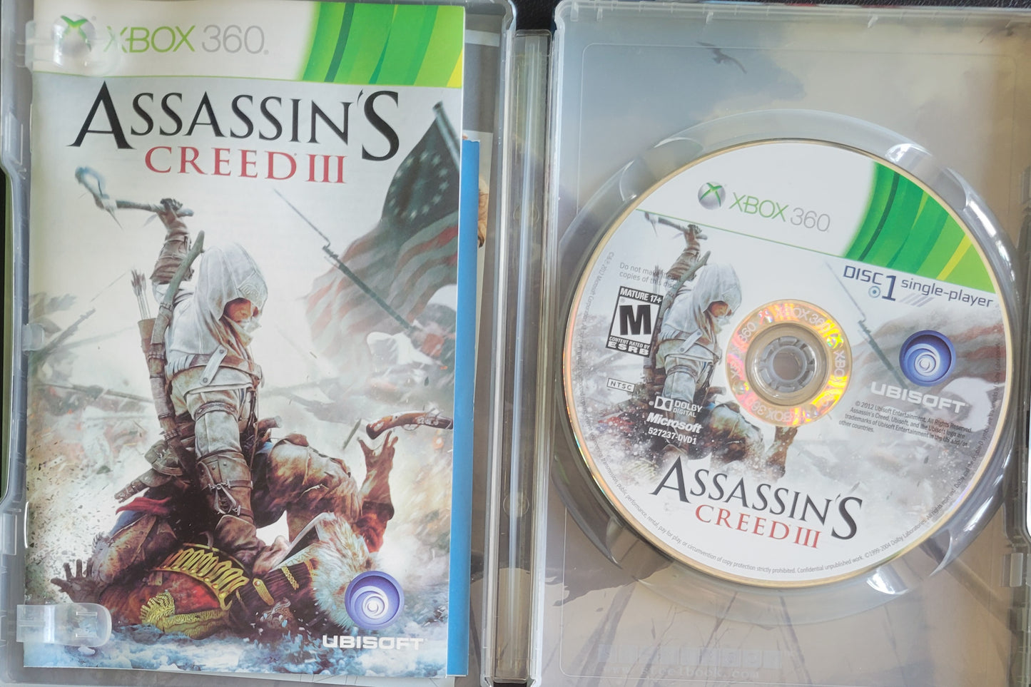 Assassin's Creed 3 Limited Edition Steelbook - (CIB) - Microsoft XBOX 360 - Pre-Owned Like New CLEAN DISC