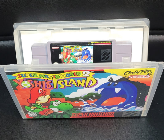 CIB SMW 2: YOSHI'S ISLAND SNES RARE Video Store Box!!! (Super Nintendo Entertainment System) Classic Arcade Game Great Original Condition Immaculate