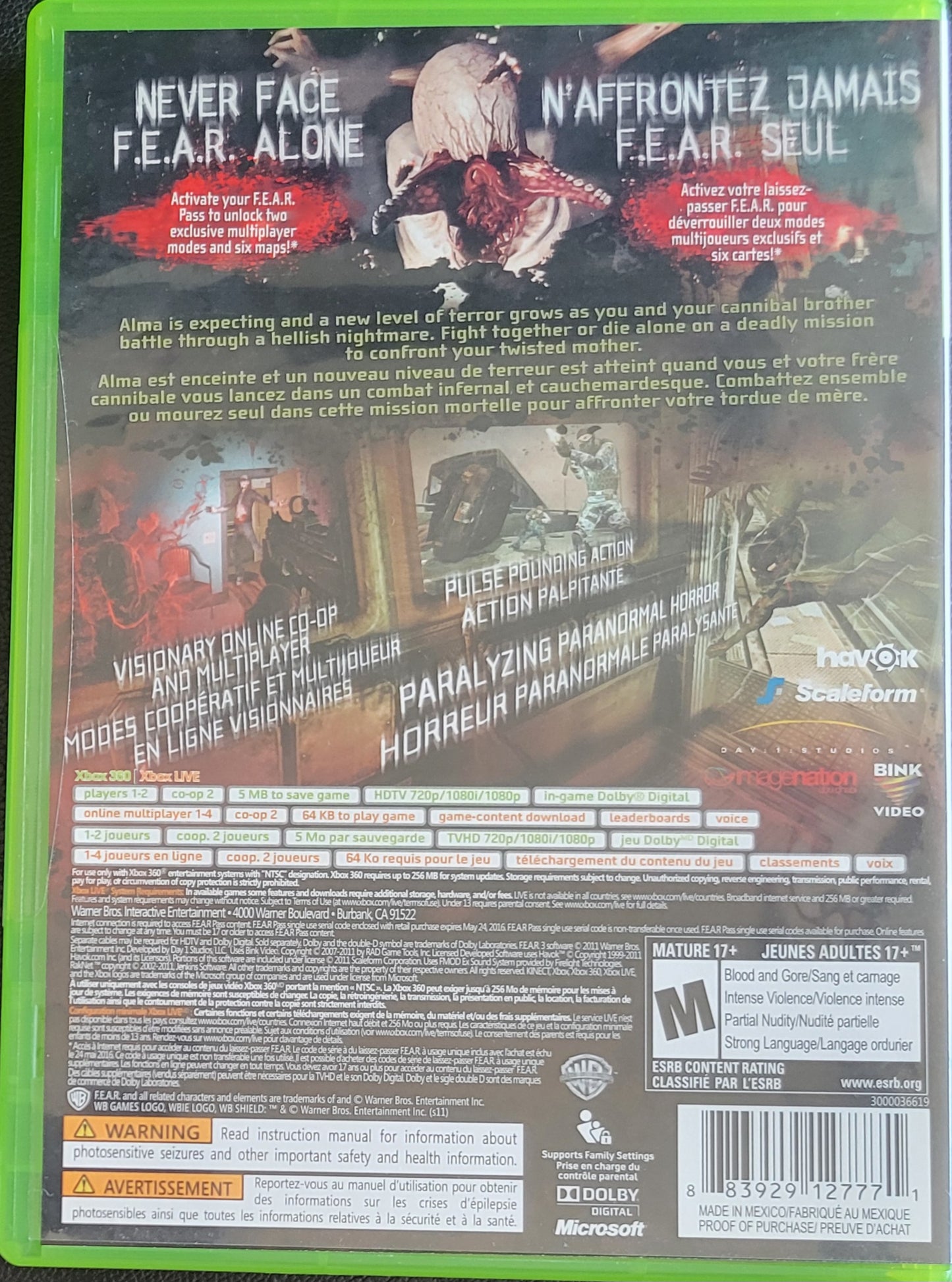 Brand New FEAR - (Factory Sealed) - Microsoft XBOX 360 GREAT SHAPE