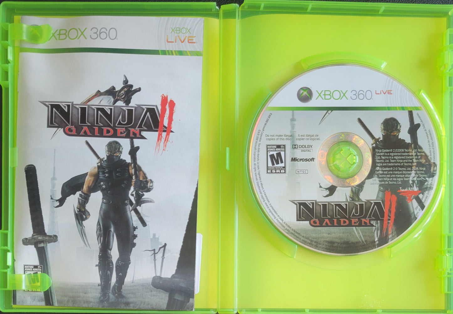 Ninja Gaiden 2 - (CIB) - Microsoft XBOX 360 - Pre-Owned Like New CLEAN DISC