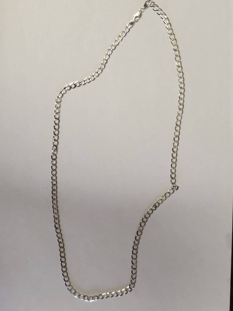 925 Sterling Silver Cuban Link Chain 12.7 Grams