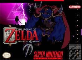 Legend Of Zelda "Ancient Stone Tablets" - SNES - Super Nintendo Ent. System NTSC/PAL Cartridge