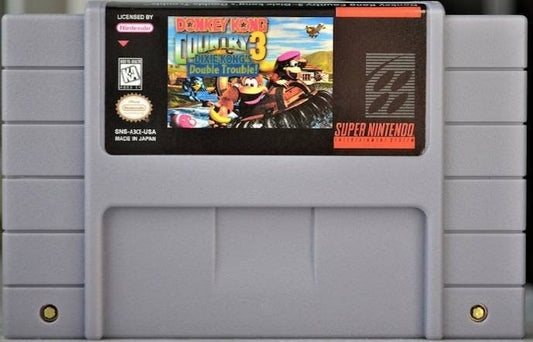 Donkey Kong 3 Dixie Kongs Double Trouble - SNES - Super Nintendo Ent. System 1996 NTSC/PAL Cartridge