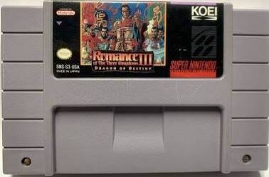 1989 Romance Of 3 Kingdoms III - SNES - Super Nintendo Ent. System NTSC/PAL Cartridge