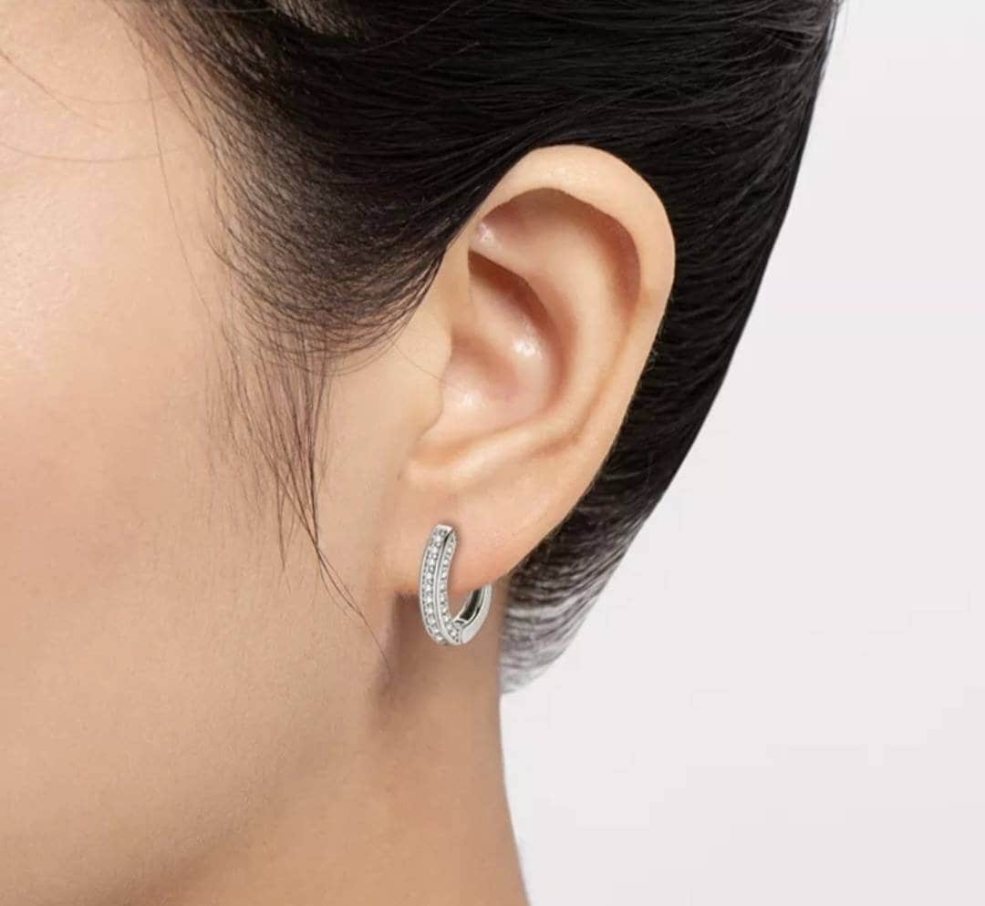 30MM Horseshoe Womens Certified VVS1 D Moissanite Diamond Hoop Earrings White Gold GRA Best Quality GUARANTEED Passes Diamond Test