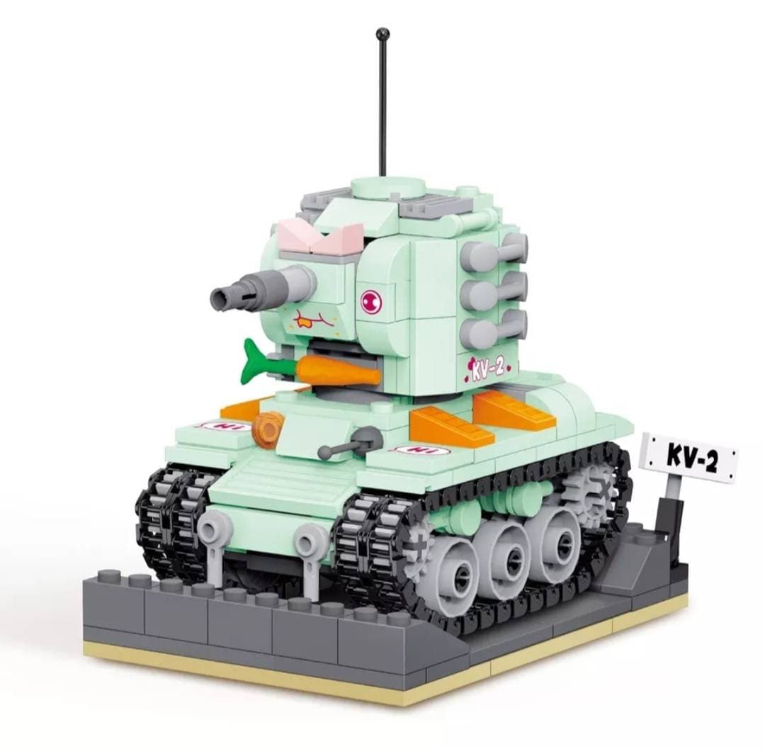 Building Block Tanks 4 To Choose Best Quality Mini Vehicle By Hand Best Quality Panzer Sherman KV2 S35 Collect All 4 Complete Your Army!