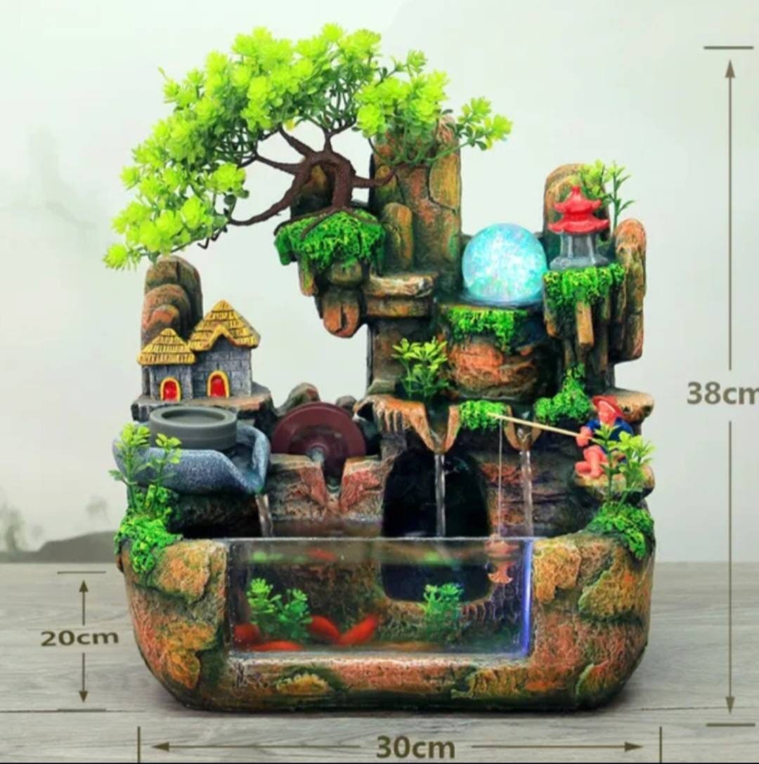 8 VARIATIONS Feng Shui Bonsai Buddha Water Fountain Ambience At Home Solid Statement Piece / Meditate / Calming / Add Plants / Bamboo / Koi