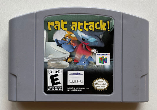 RAT ATTACK! ( Nintendo 64 Console 2000 ) Ntsc Or Pal Cartridge only Best Quality Rep Combined Shipping + Satisfaction Guaranteed!