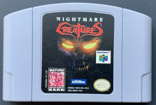 NIGHTMARE CREATURES  - ( Nintendo 64 Console 1997 ) NTSC Or Pal Cartridge only Best Quality Rep Combined Shipping Satisfaction Guaranteed!